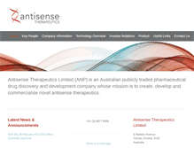 Tablet Screenshot of antisense.com.au